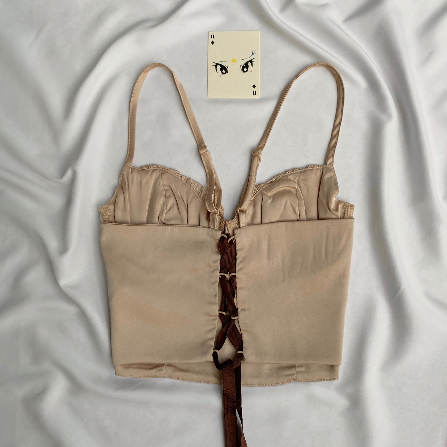BEIGE BACKLESS TOP (Bust : 30-34, Upper Waist : 26-30)