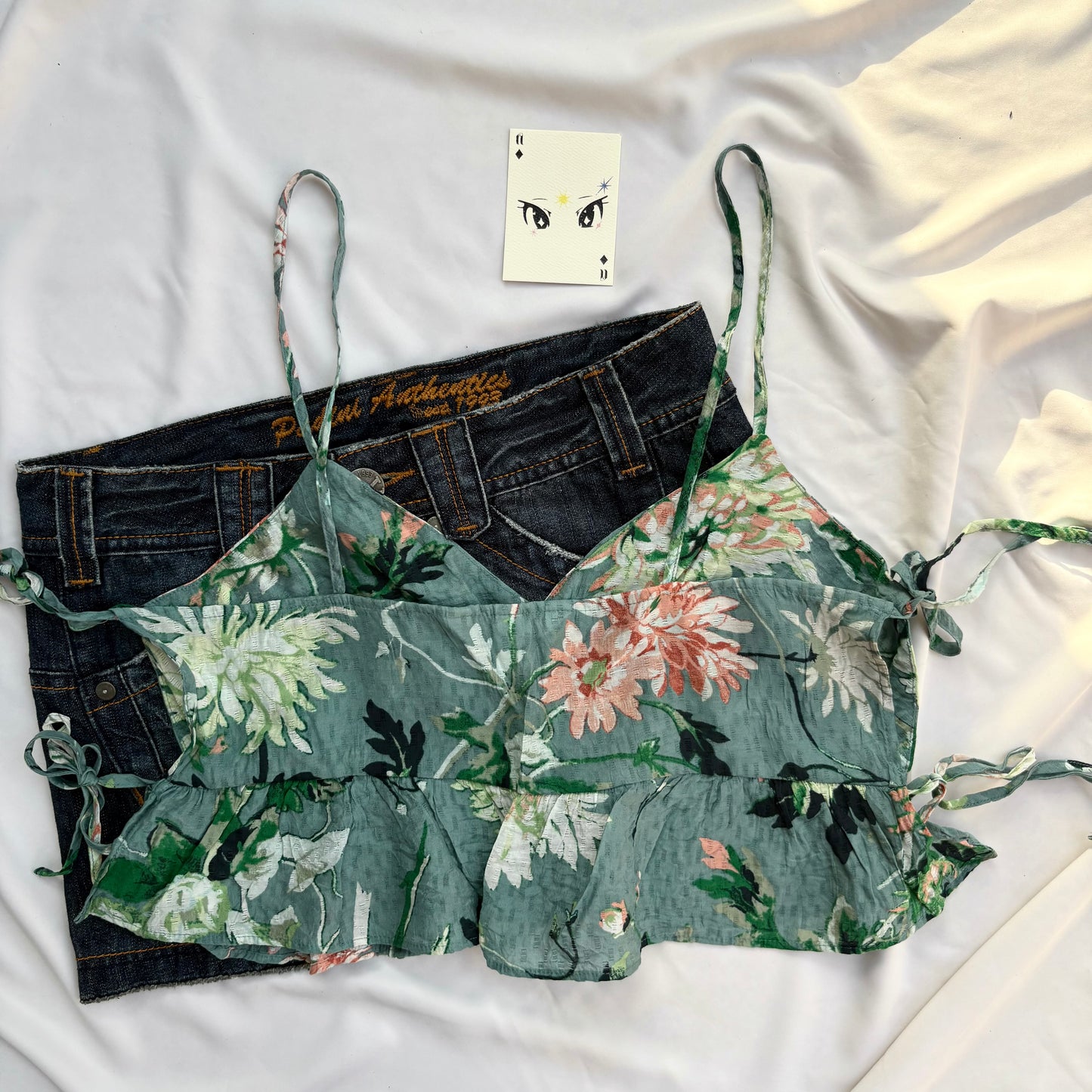 GREEN FLORAL TOP FROM HM (Bust : 32-34, Upper Waist : 26-30)