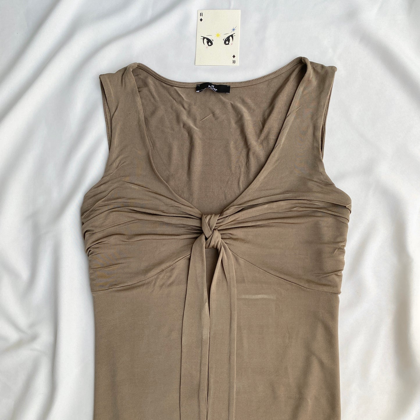 BROWN KNOT TOP (Bust : 34-38, Upper Waist : 28-36)