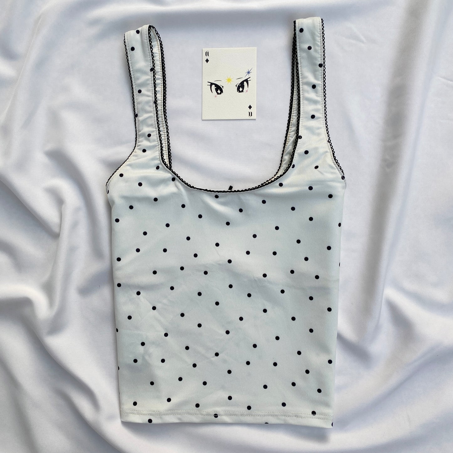 POLKA DOT TANK TOP (Bust : 28-32, Upper Waist : 24-28)