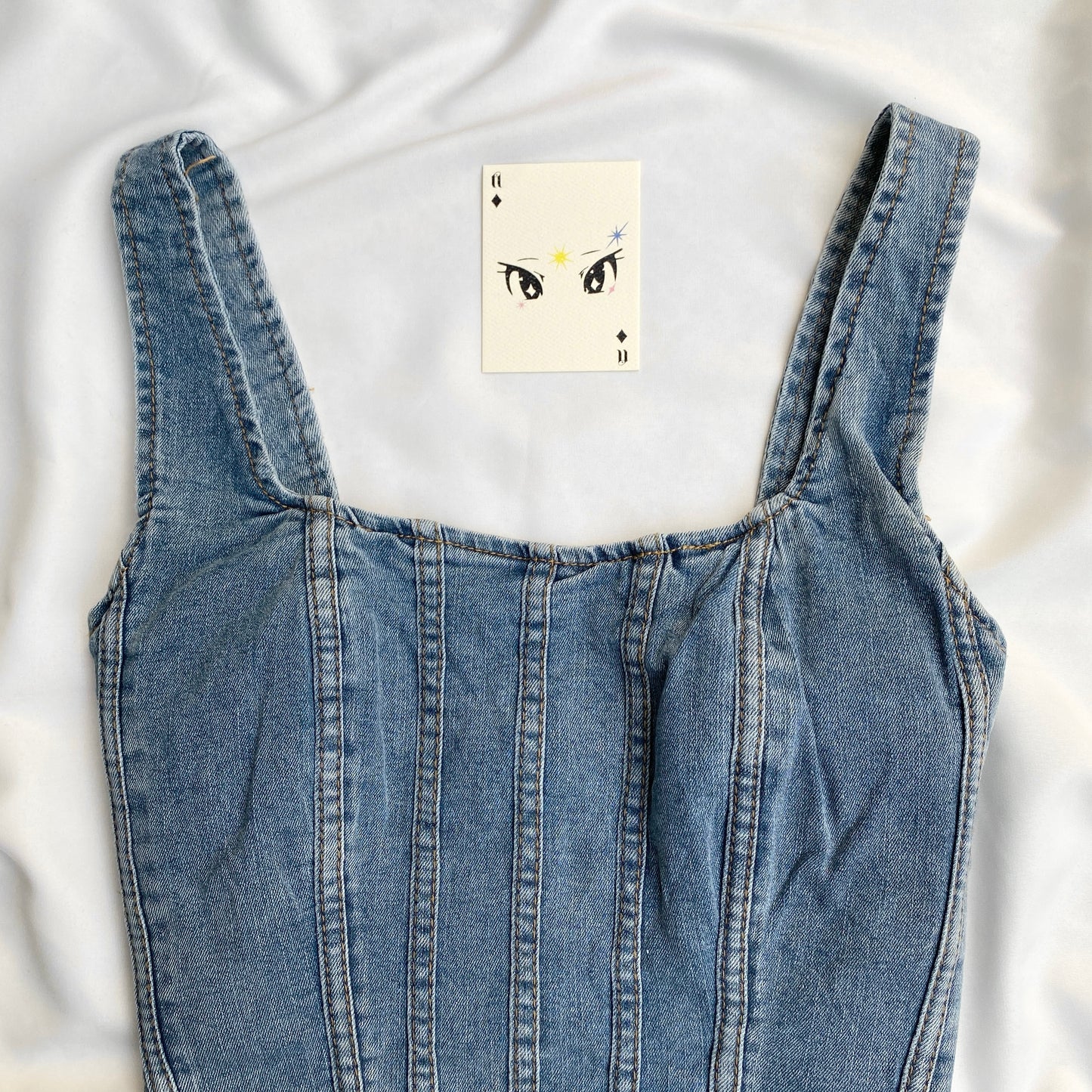 DENIM TOP (Bust : 34-36, Upper Waist : 28-32)
