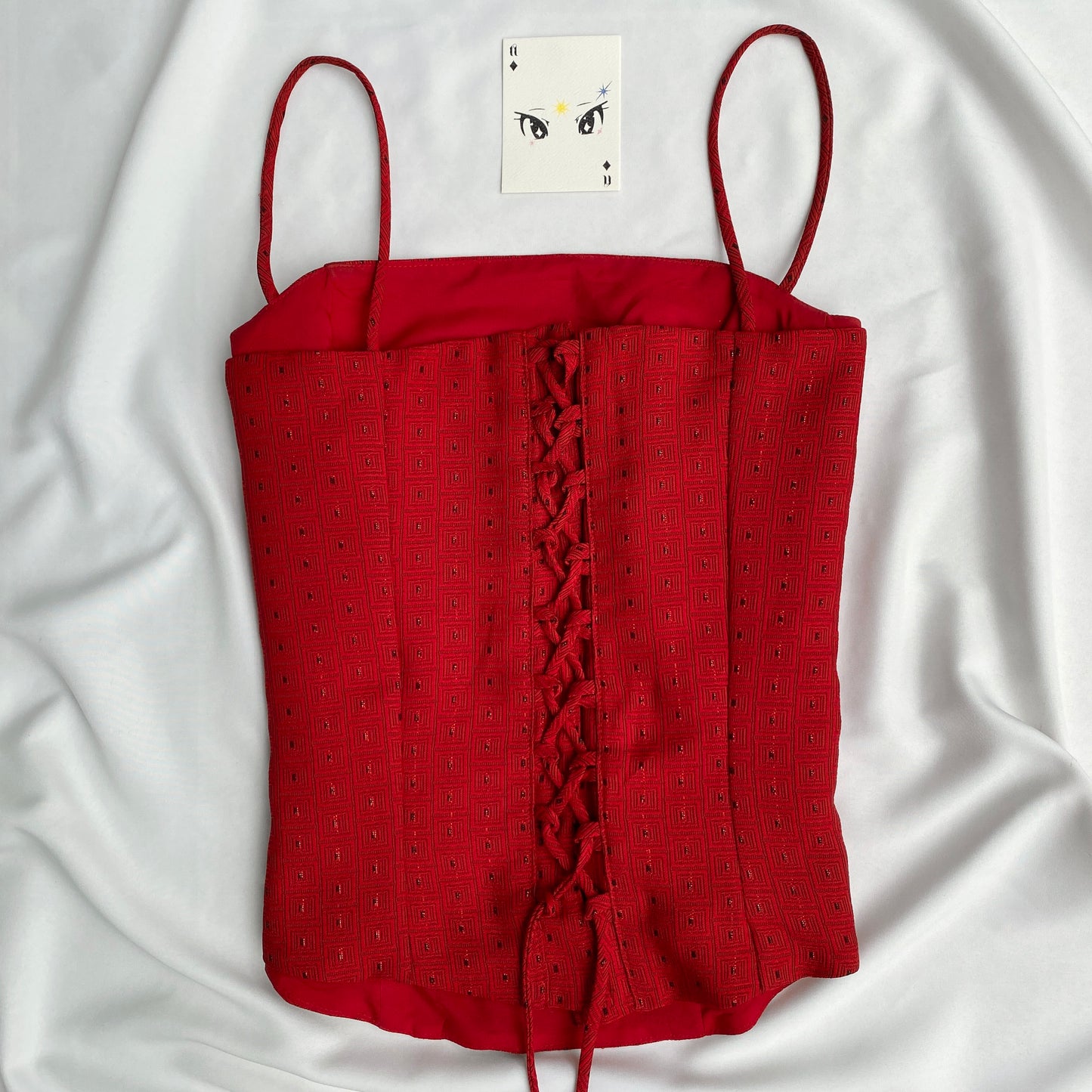 RED CORSET (Bust : 34-36, Upper Waist : 28-34)