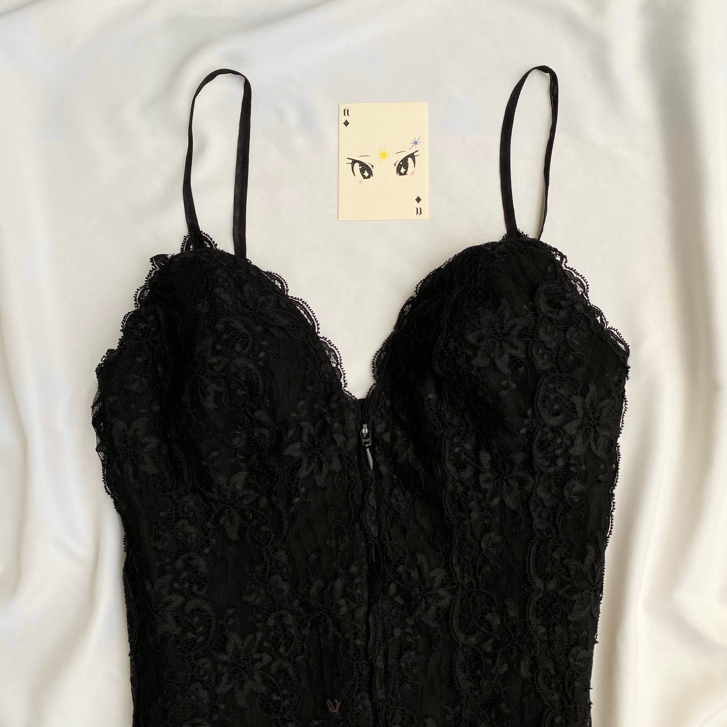 BLACK LACE CORSET (Bust : 34-36, Upper Waist : 28-30)