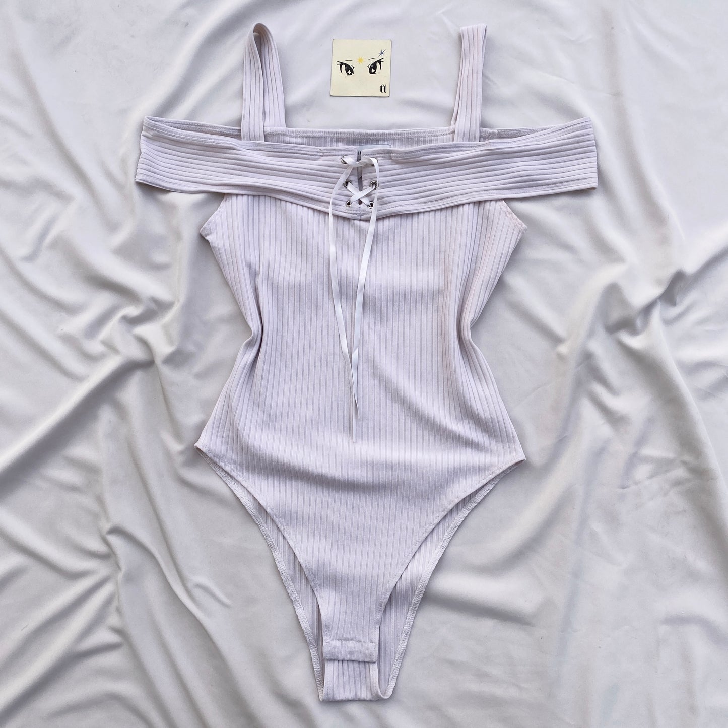 WHITE OFF SHOULDER BODYSUIT (S/M)