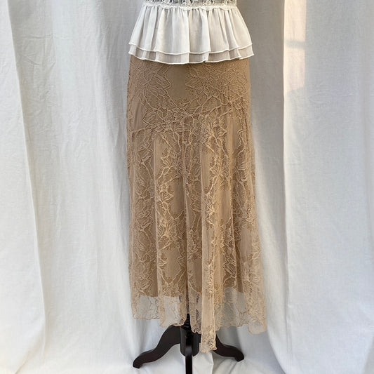 BEIGE LACE SKIRT FROM ANTHROPOLOGY (Sizes available)