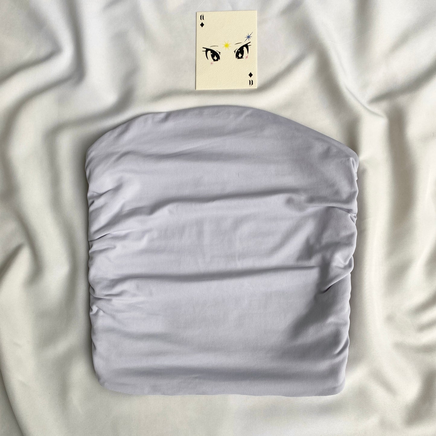 LIGHT PURPLE RUCHED TUBE TOP (Bust : 28-32, Upper Waist : 22-26)