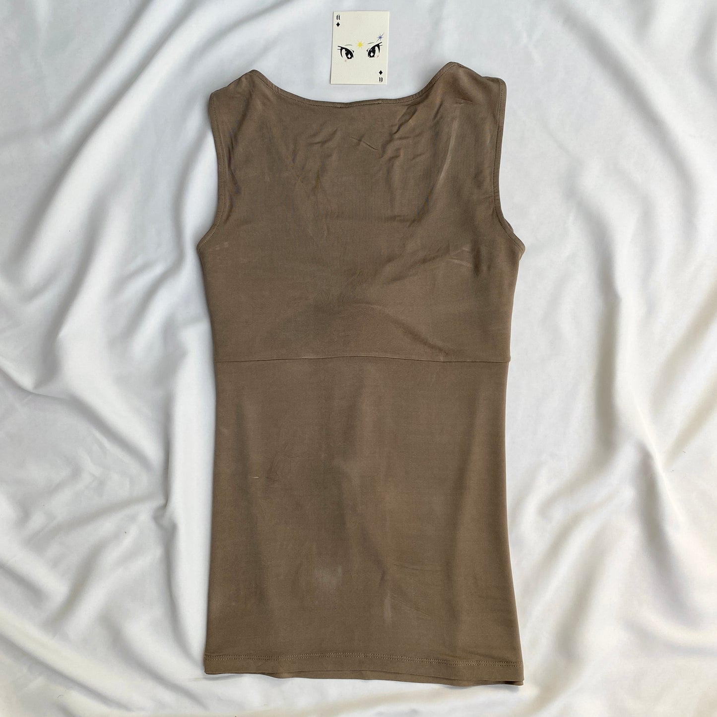 BROWN KNOT TOP (Bust : 34-38, Upper Waist : 28-36)