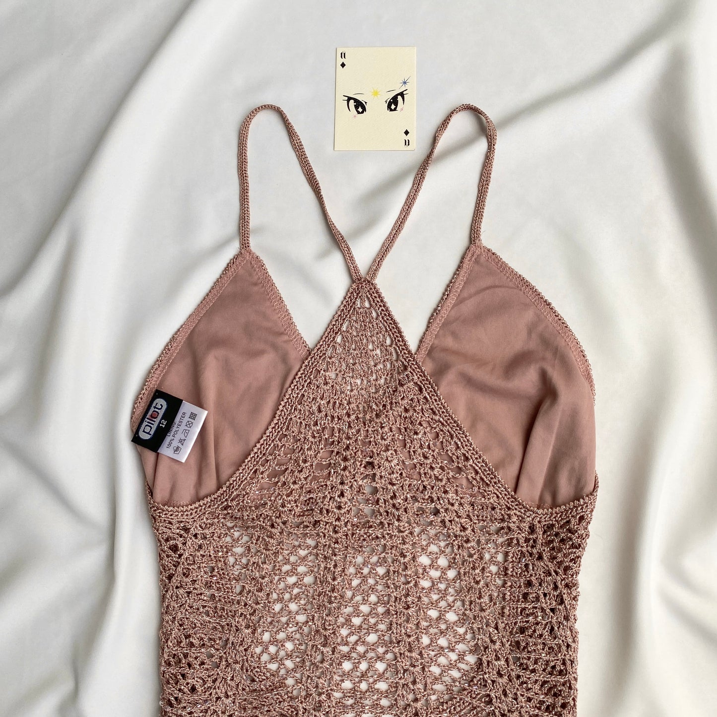 PINK CROCHET TOP (Bust : 34-36, Upper Waist : 26-34)