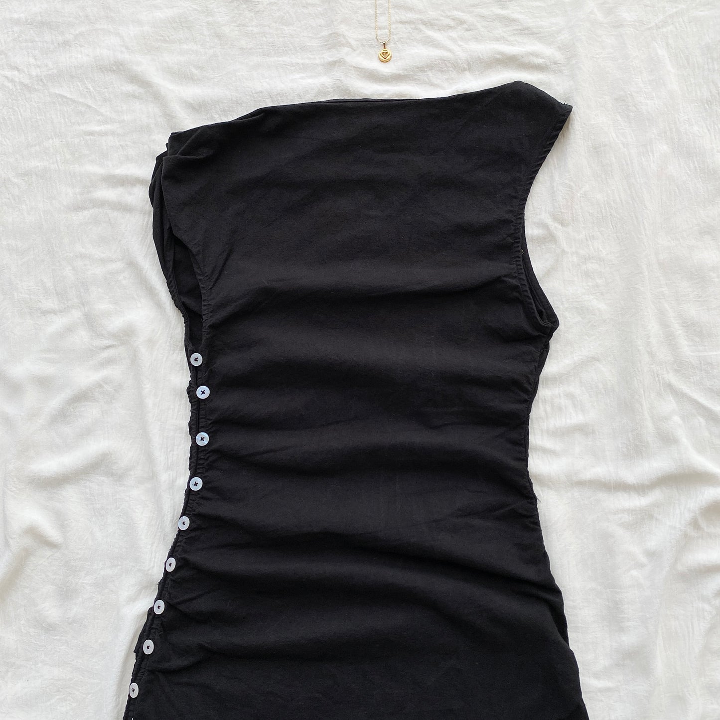 ASYMMETRIC BLACK DRESS FROM FREE PEOPLE (Bust : 30-32, Upper Waist : 26-28)