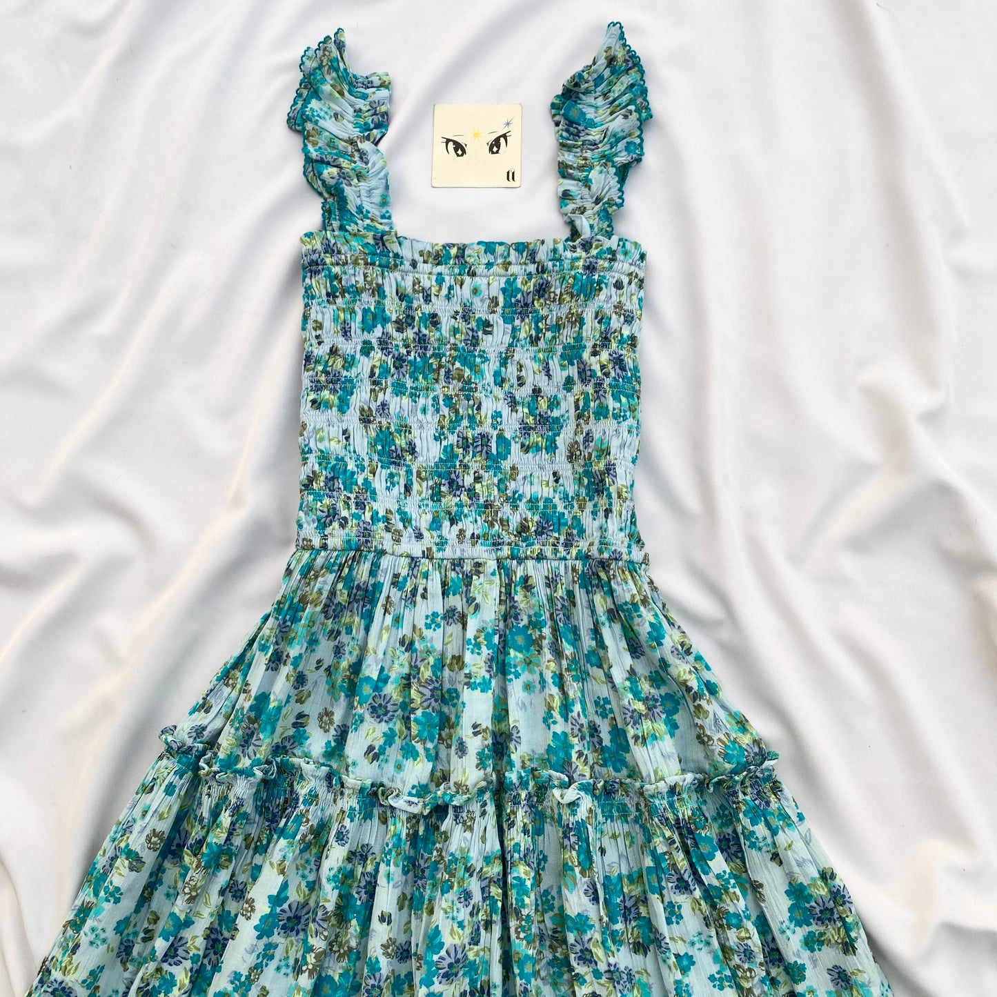 BLUE FLORAL DRESS (XS/S)