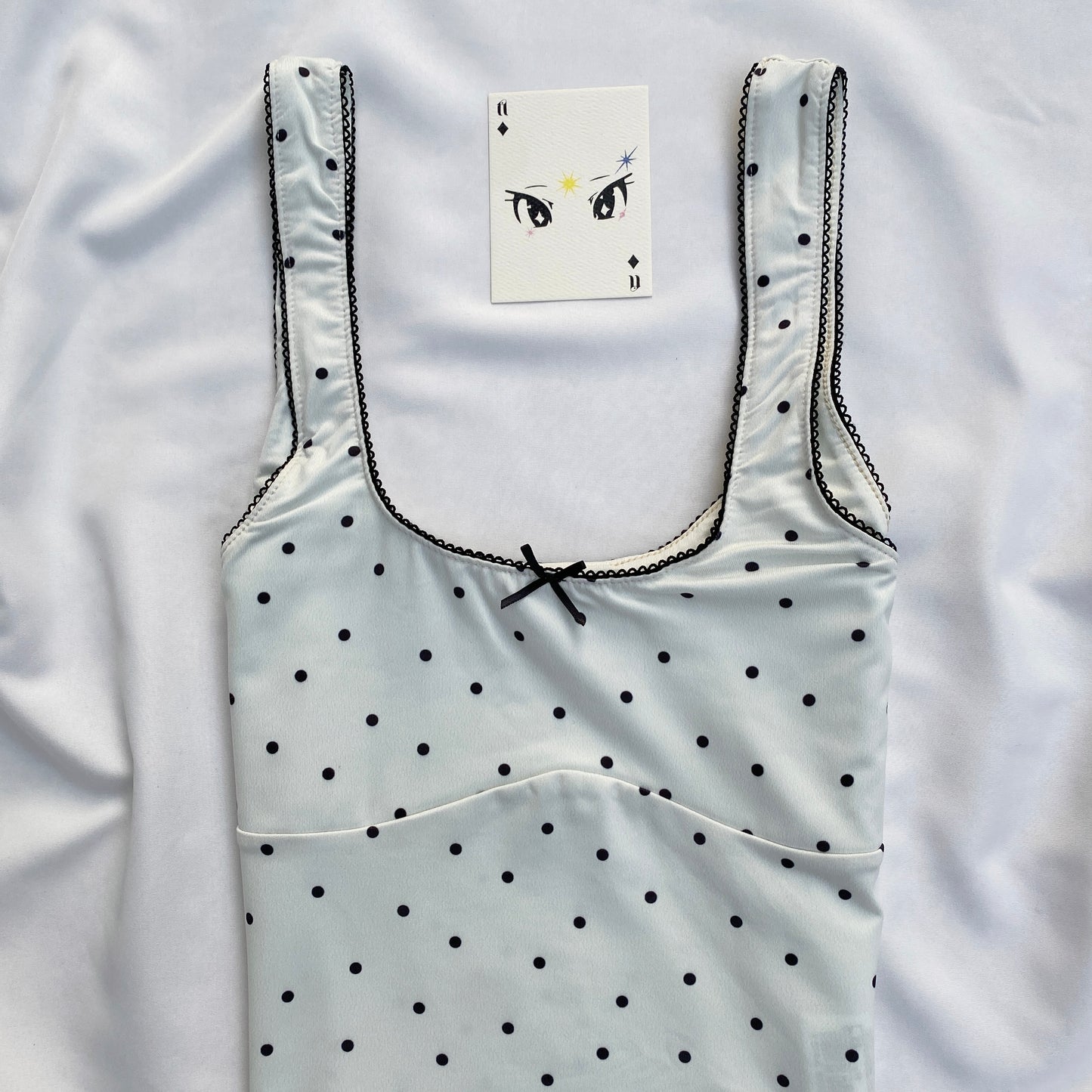 POLKA DOT TANK TOP (Bust : 28-32, Upper Waist : 24-28)