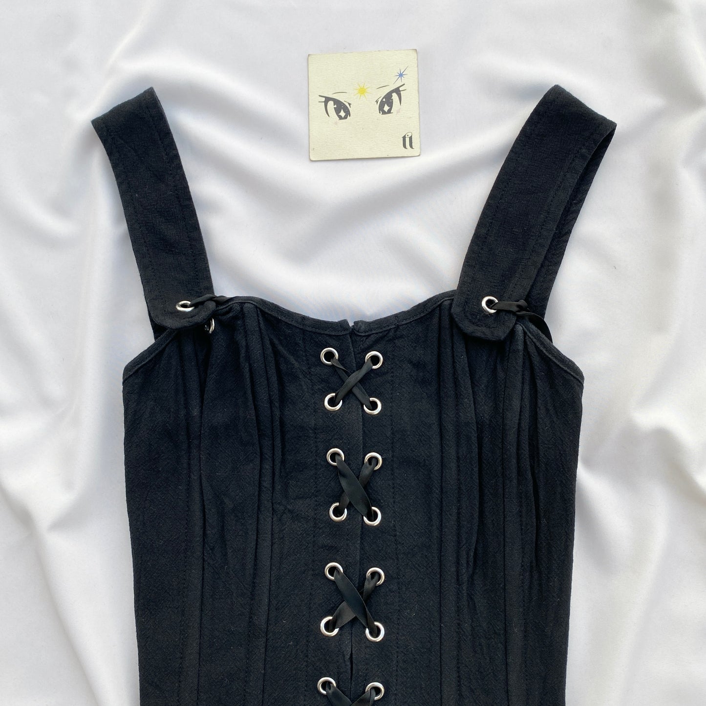 BLACK CORSET FROM PRETTY LITTLE THING (XS/S)