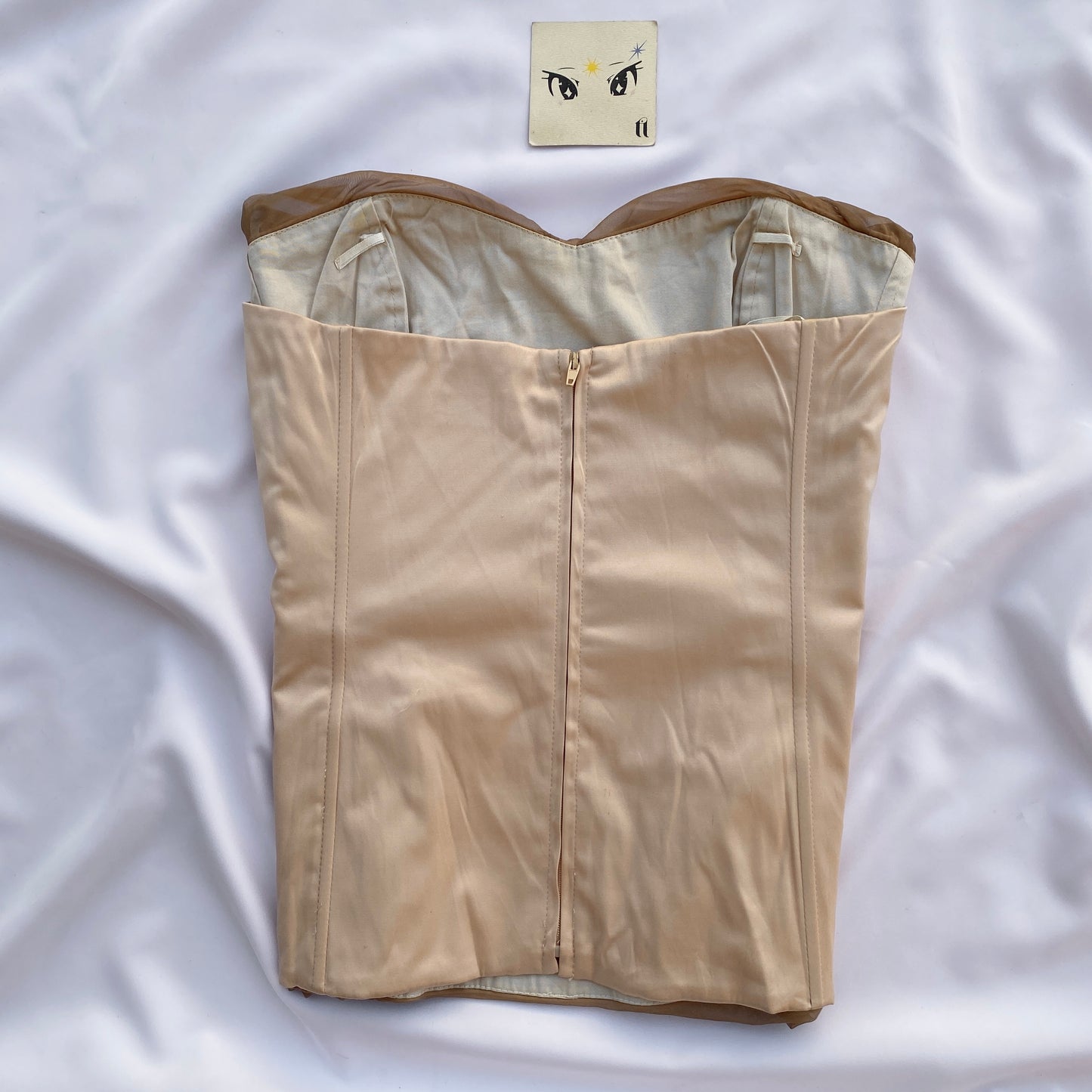 BROWN RUCHED CORSET (M/L)