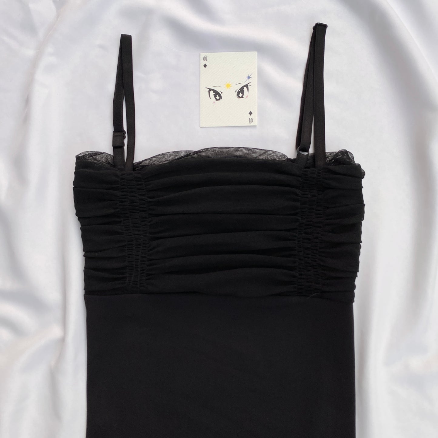 BLACK RUCHED TOP (Bust : 30-34, Upper Waist : 28-32)