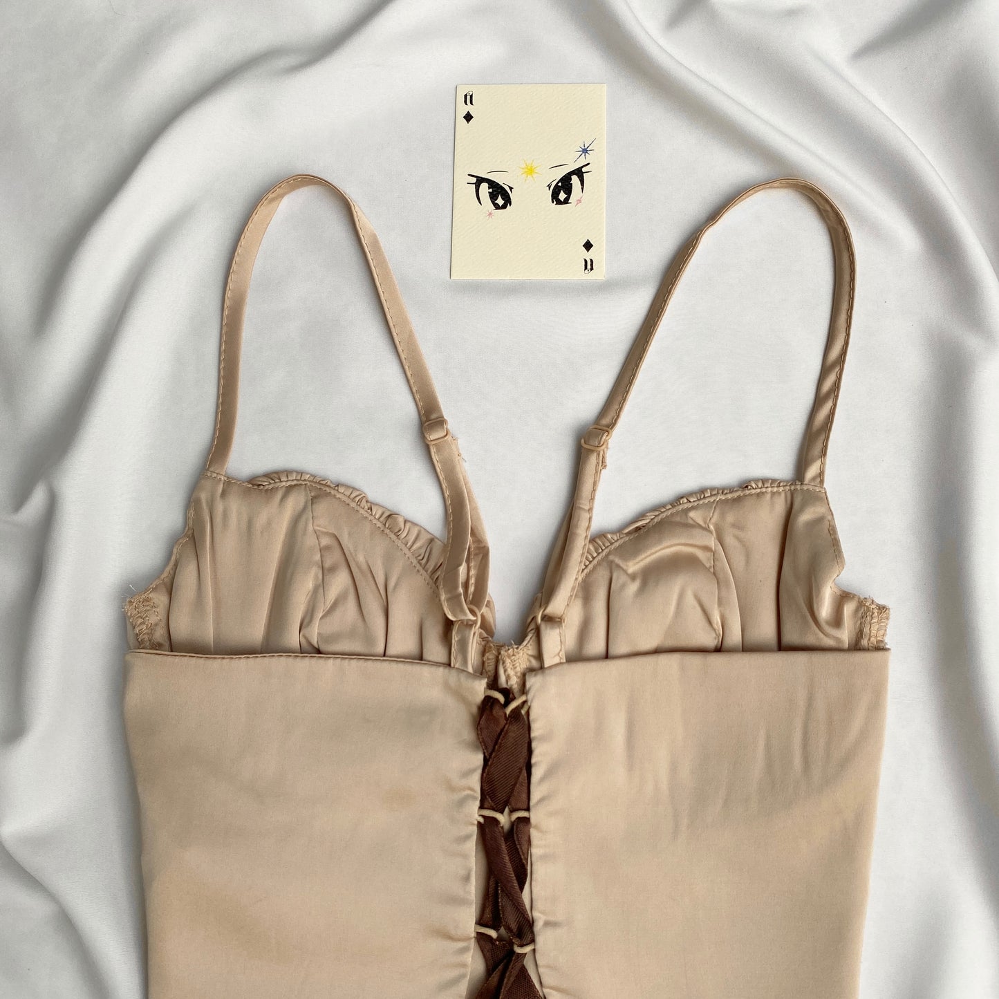 BEIGE BACKLESS TOP (Bust : 30-34, Upper Waist : 26-30)