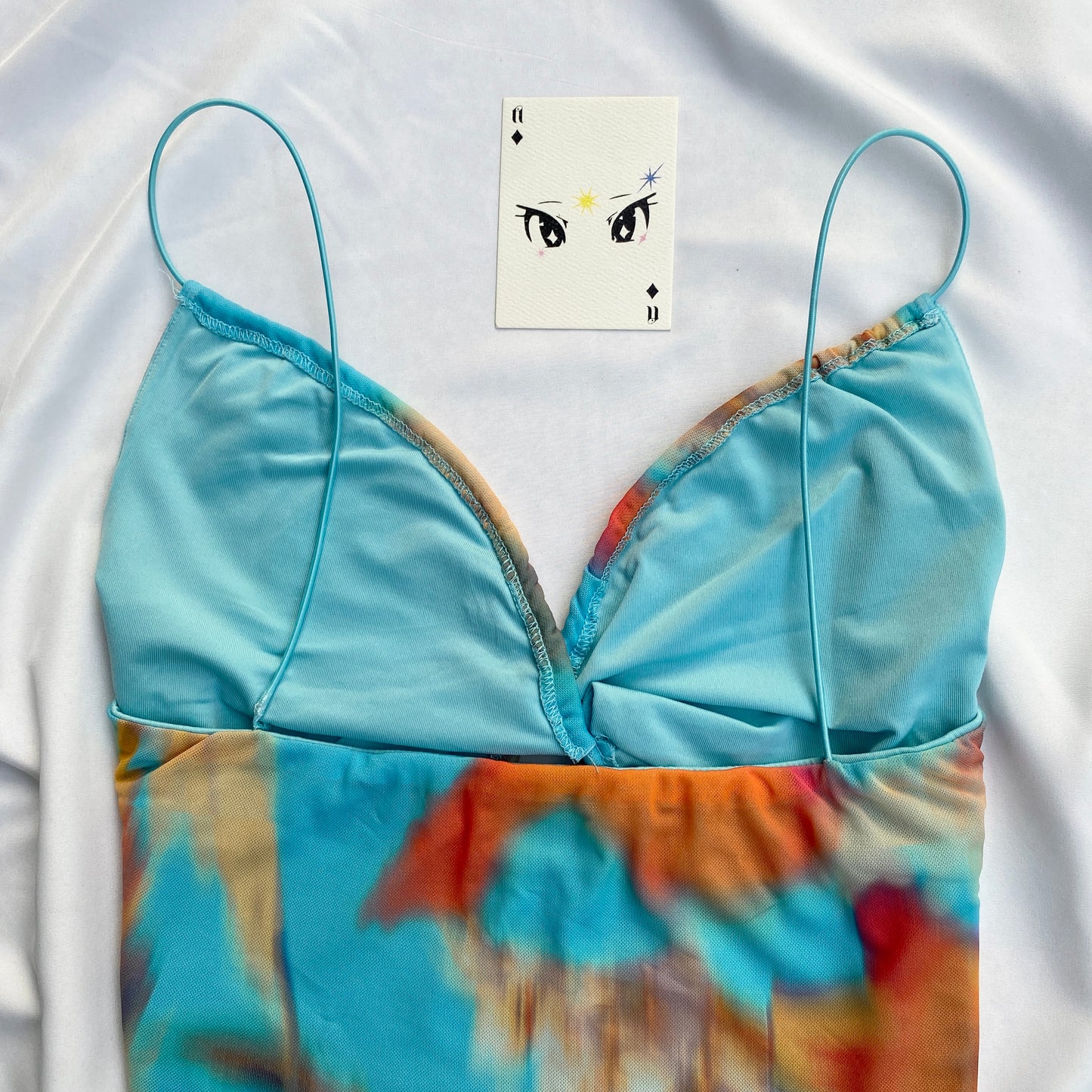 BLUE TOP FROM BERSHKA (Bust : 34-36, Upper Waist : 28-32)