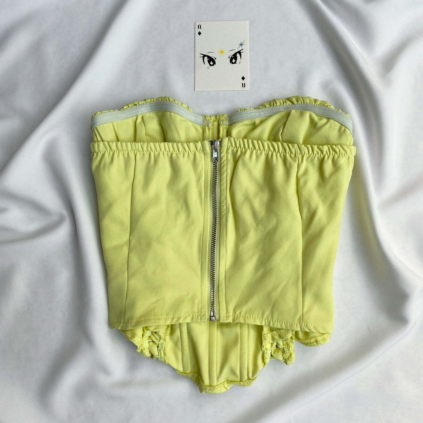 LEMON GREEN CORSET FROM PRETTY LITTLE THING (Bust : 30-34, Upper Waist : 24-26)