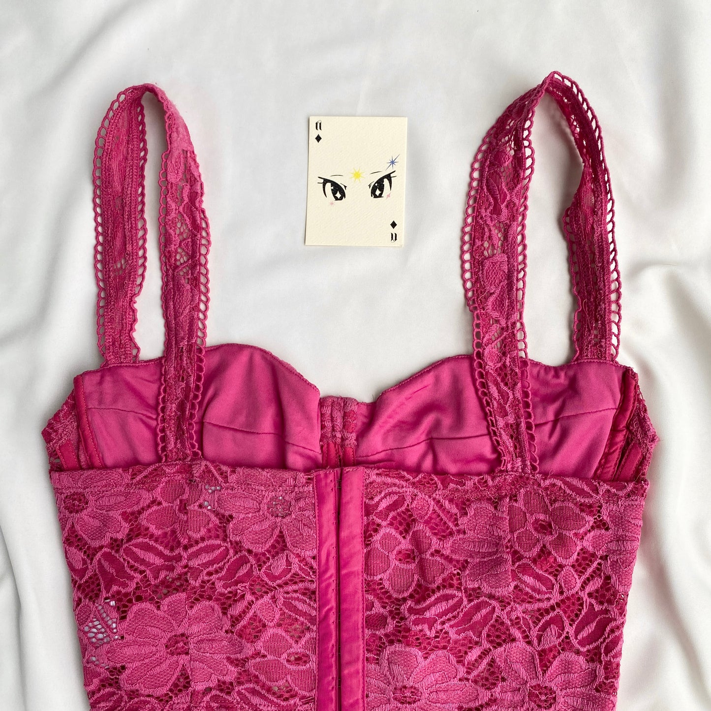 PINK LACE CORSET (Bust : 36-40, Upper Waist : 32-36)