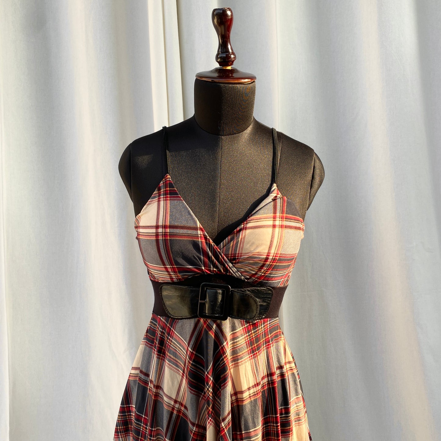 PLAID BABYDOLL TOP (Bust : 30-34, Upper Waist : 24-28)