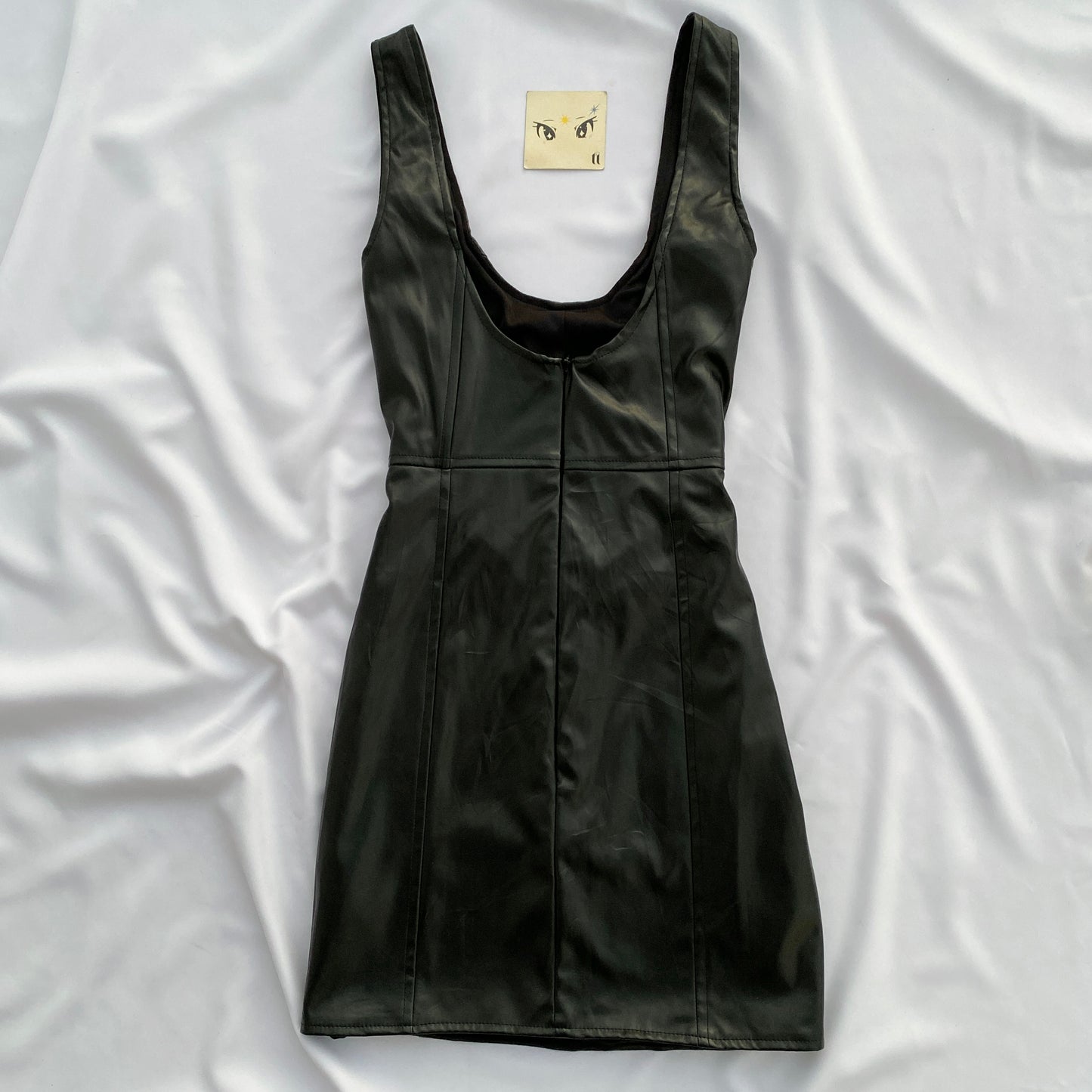 FAUX LEATHER CORSET DRESS (XS/S)