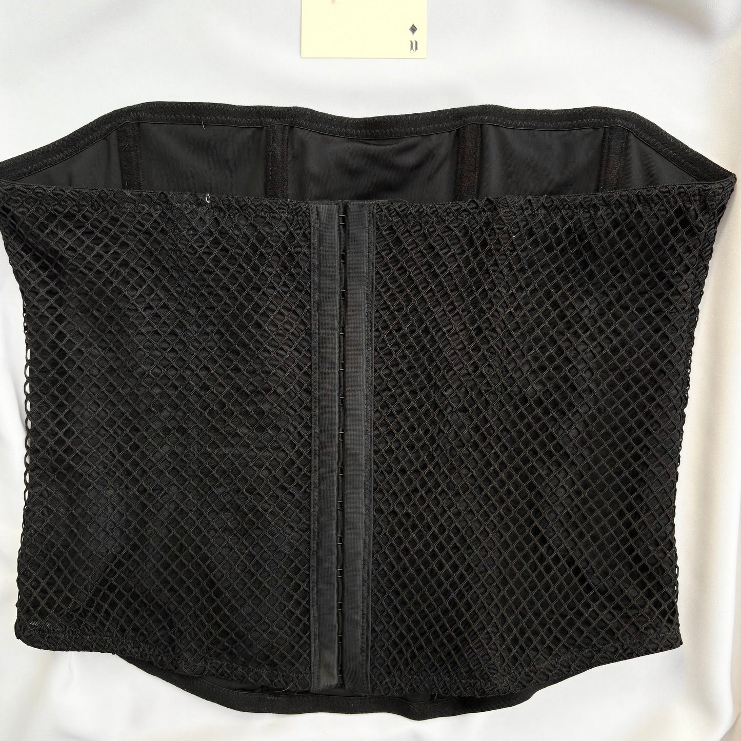 BLACK FISHNET CORSET FROM GLASSONS (Bust : 30-34, Upper Waist : 26-30)