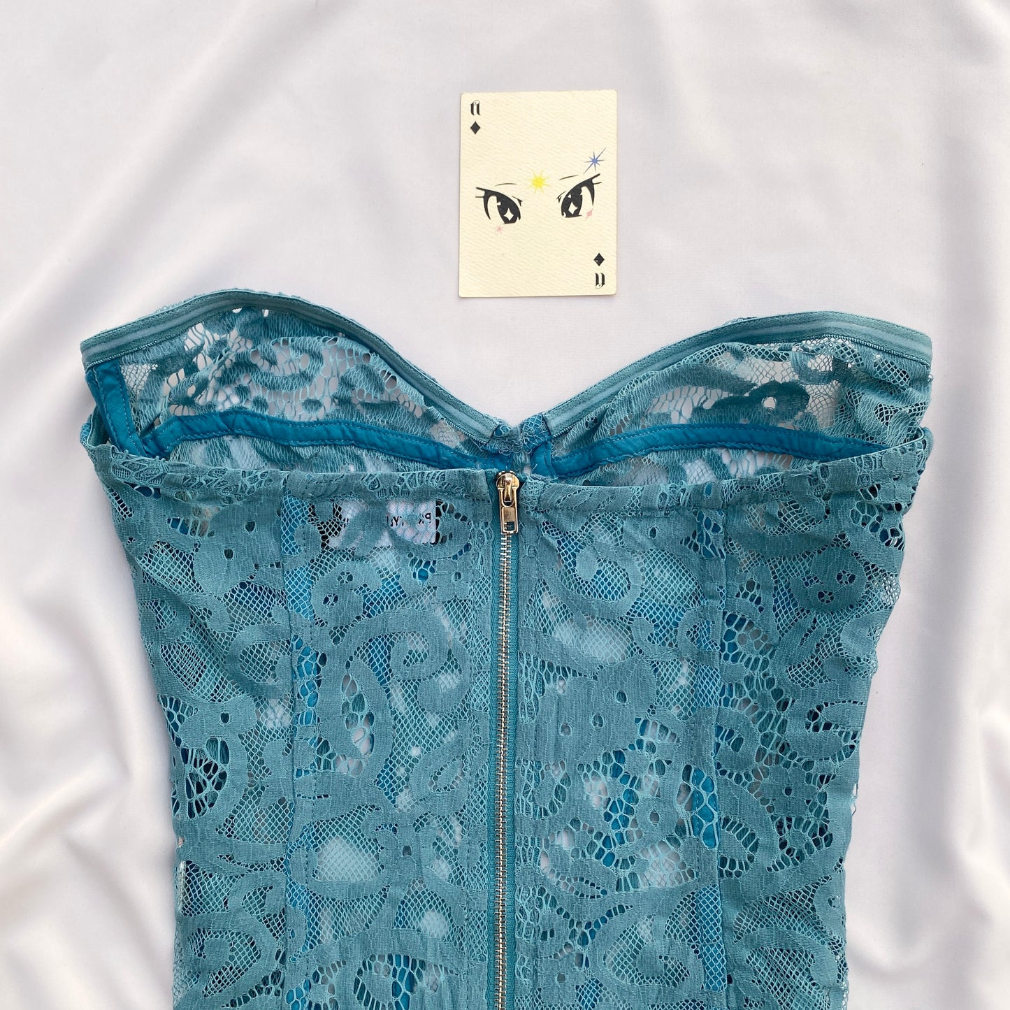 BLUE LACE CORSET (Bust : 30-34, Upper Waist : 26-30)