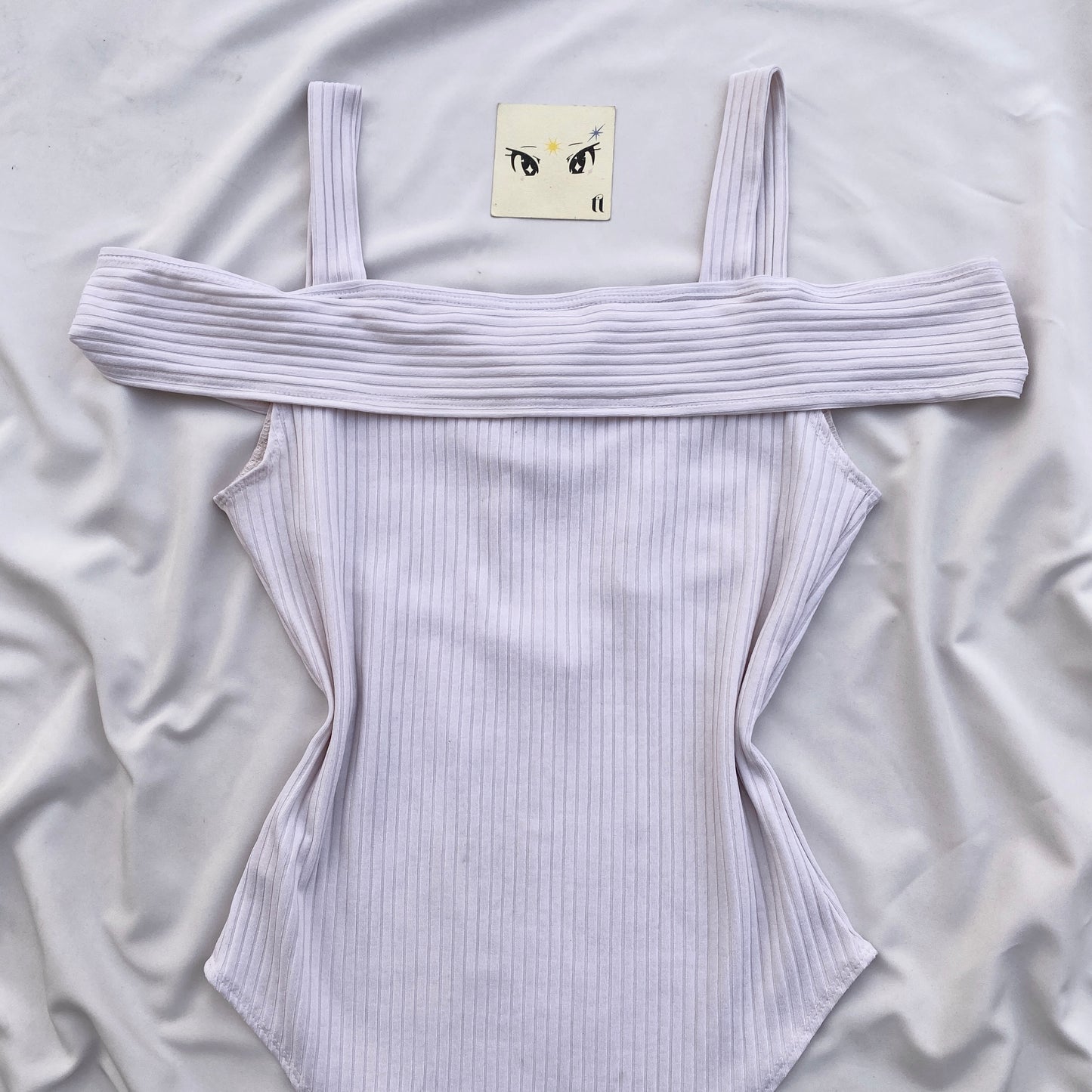 WHITE OFF SHOULDER BODYSUIT (S/M)