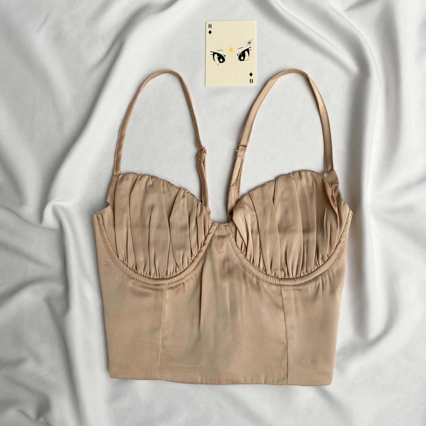 BEIGE BACKLESS TOP (Bust : 30-34, Upper Waist : 26-30)
