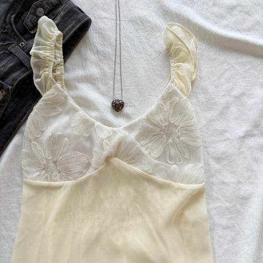 POSY TOP IN YELLOW (Bust : 28-32, Upper Waist : 22-28)
