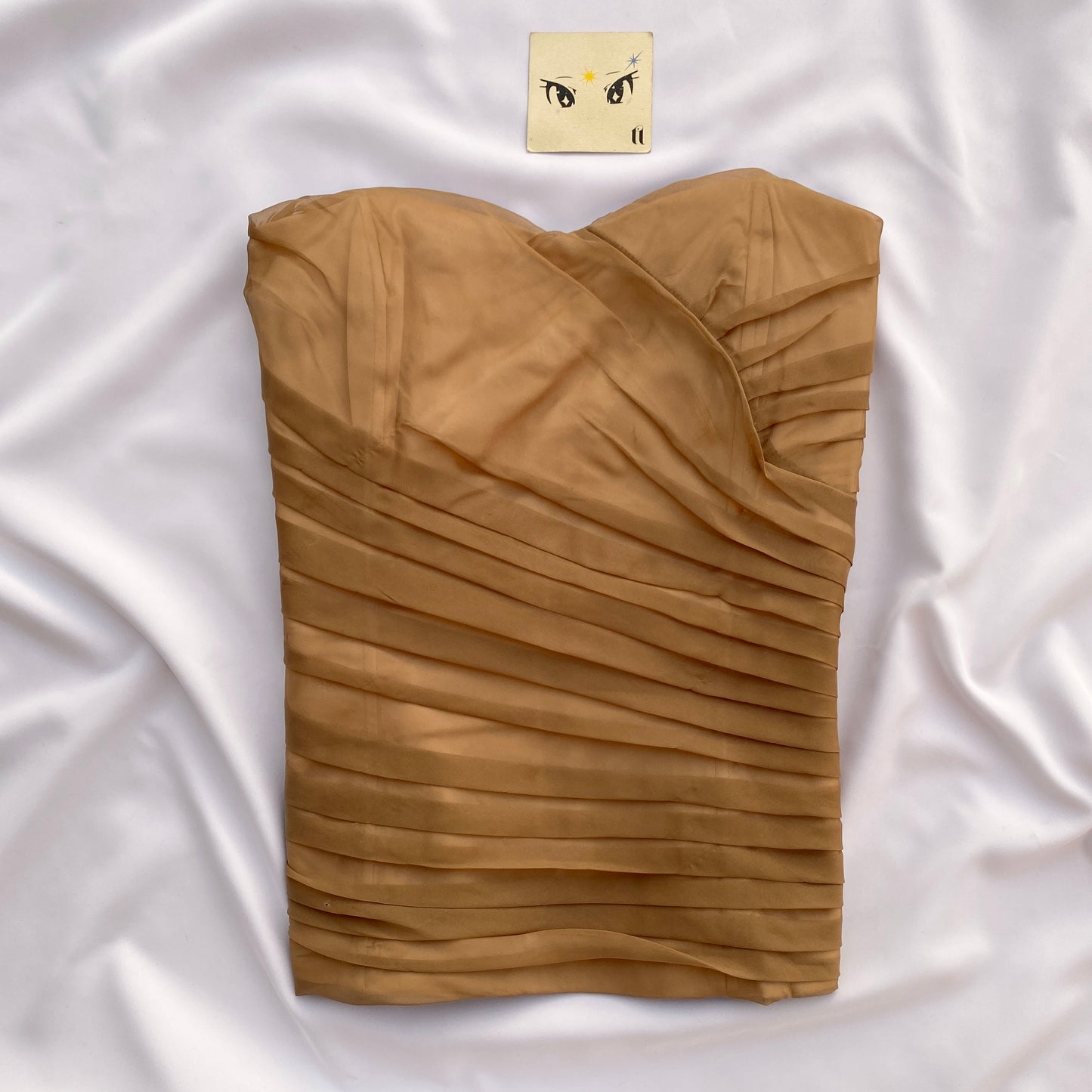 BROWN RUCHED CORSET (M/L)