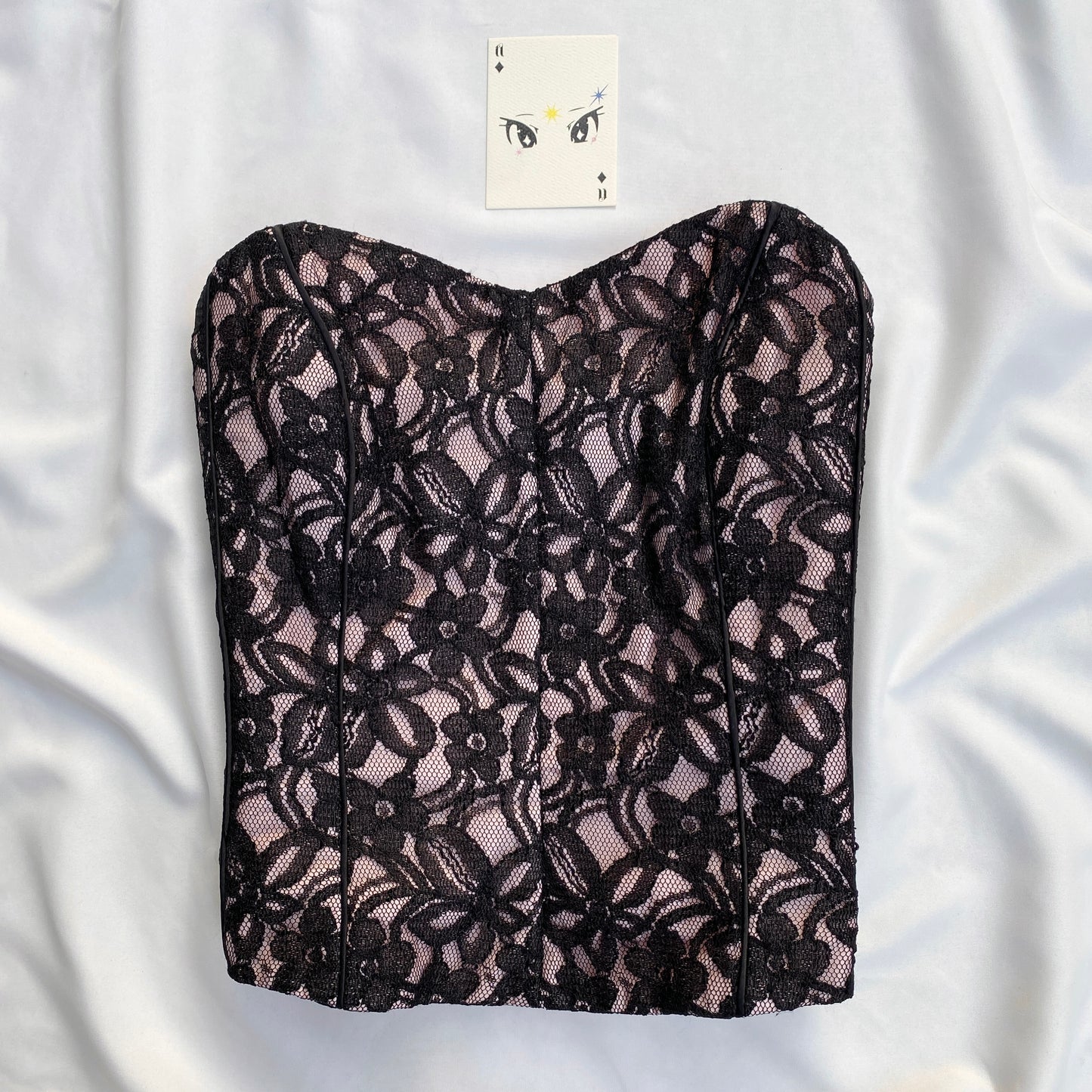 BLACK LACE CORSET (Bust : 32-34, Upper Waist : 27-29)