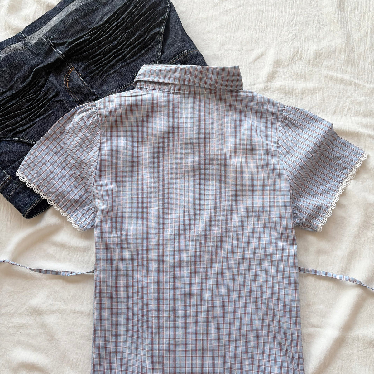 BLUEBELL PLAID TOP (Bust : 30-34, Upper Waist : 24-28)