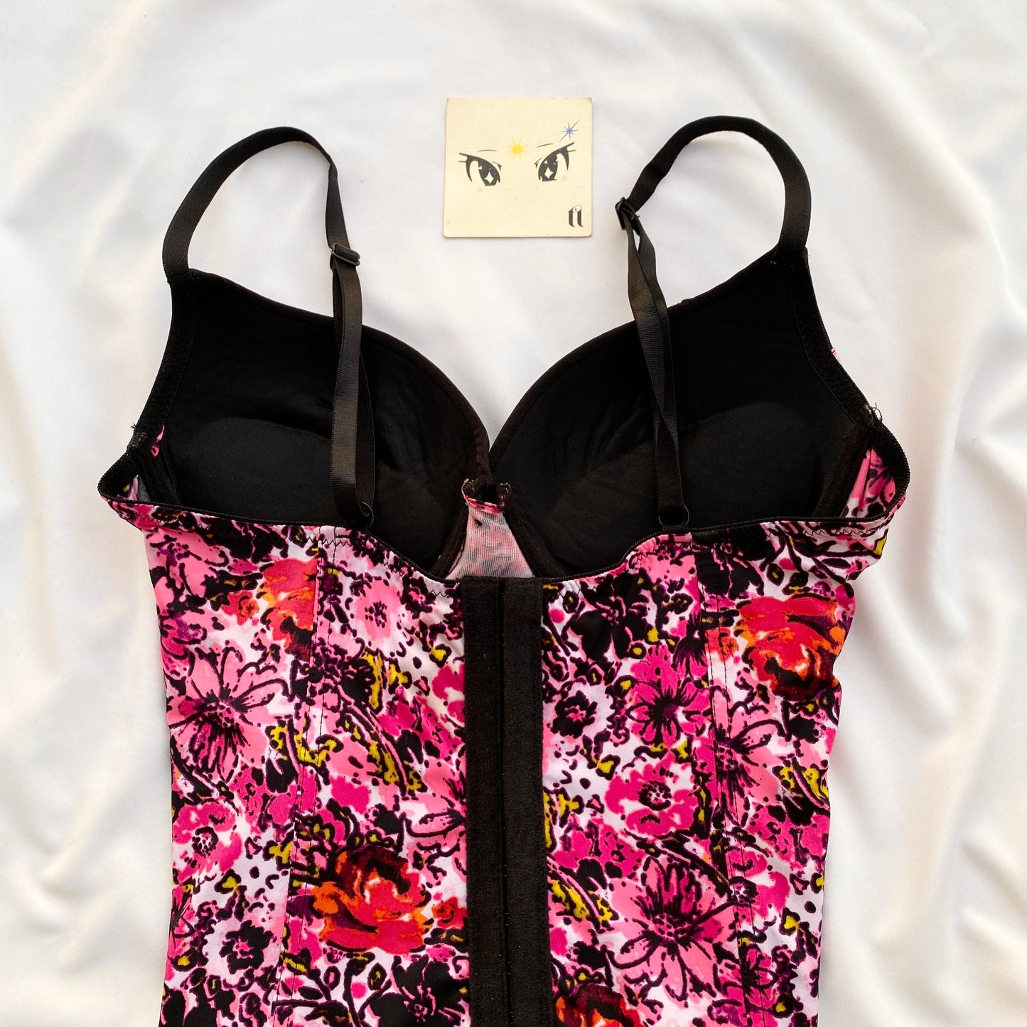 FLORAL CORSET (BUST 32D/34C/36B UPPER WAIST 26-32)