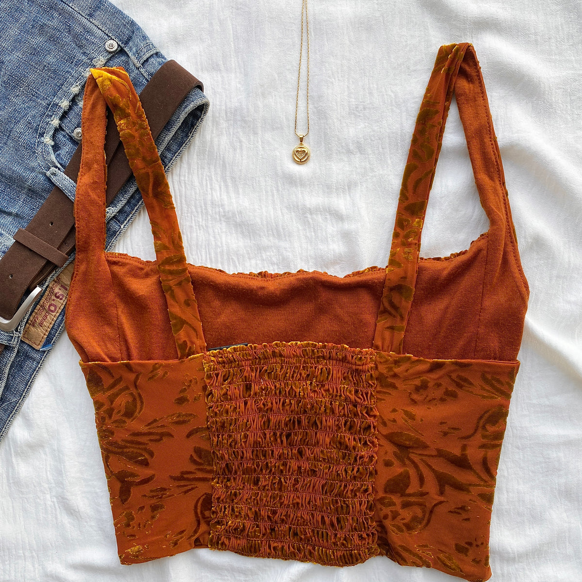 BROWN TOP FROM URBAN OUTFITTERS (Bust : 34-38, Upper Waist : 29-34)