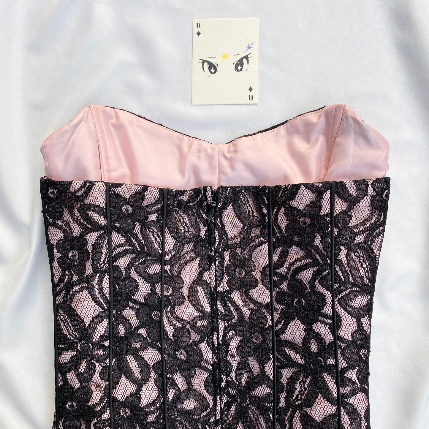 BLACK LACE CORSET (Bust : 32-34, Upper Waist : 27-29)