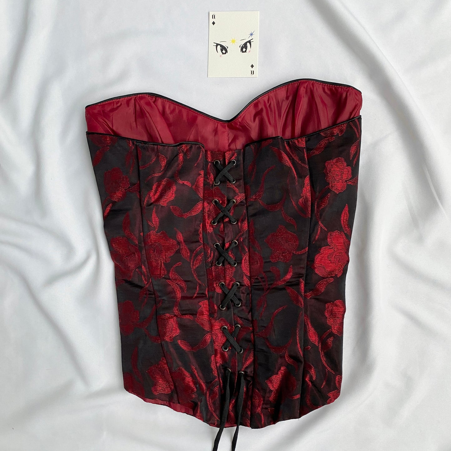 RED ROSES CORSET (Bust : 34-36, Upper Waist : 30-32)