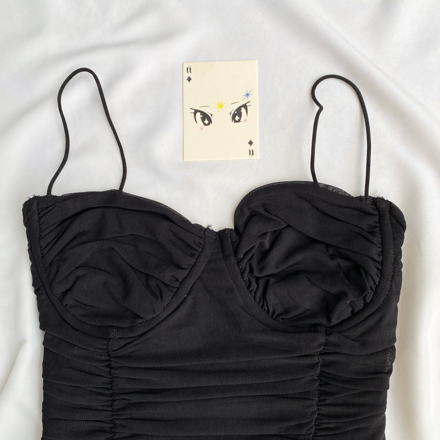 BLACK BUSTIER TOP FROM GLASSONS (Bust : 30-34, Upper Waist : 23-29)