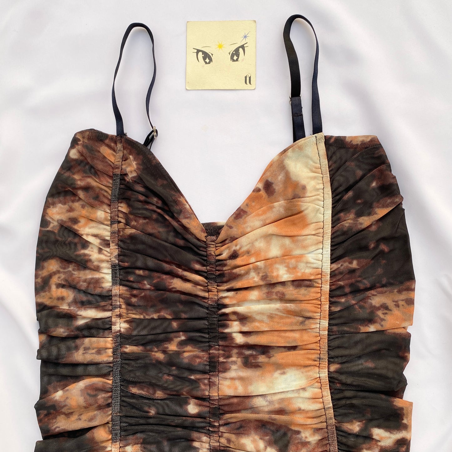 BROWN TIE DYE TOP FROM PRINCESS POLLY (XS/S)