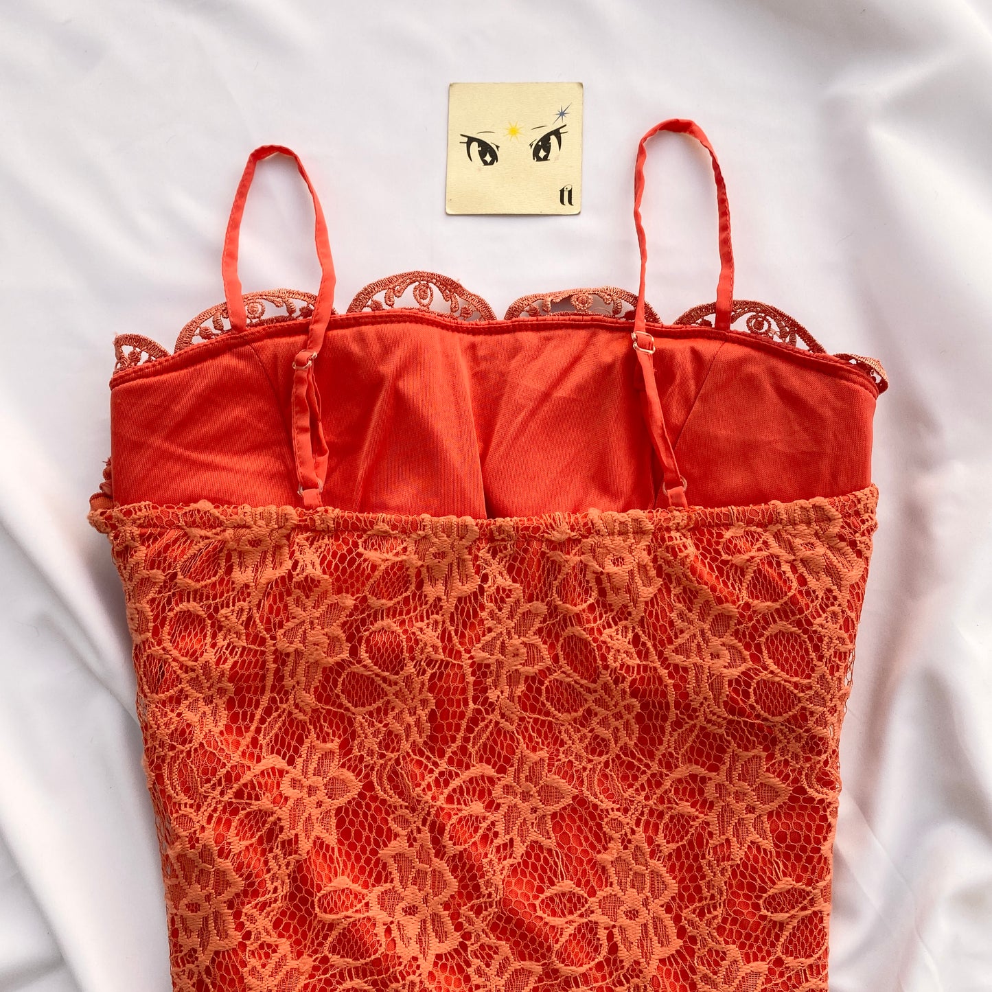 ORANGE LACE CORSET (Bust : 36-40, Upper Waist : 34-38)