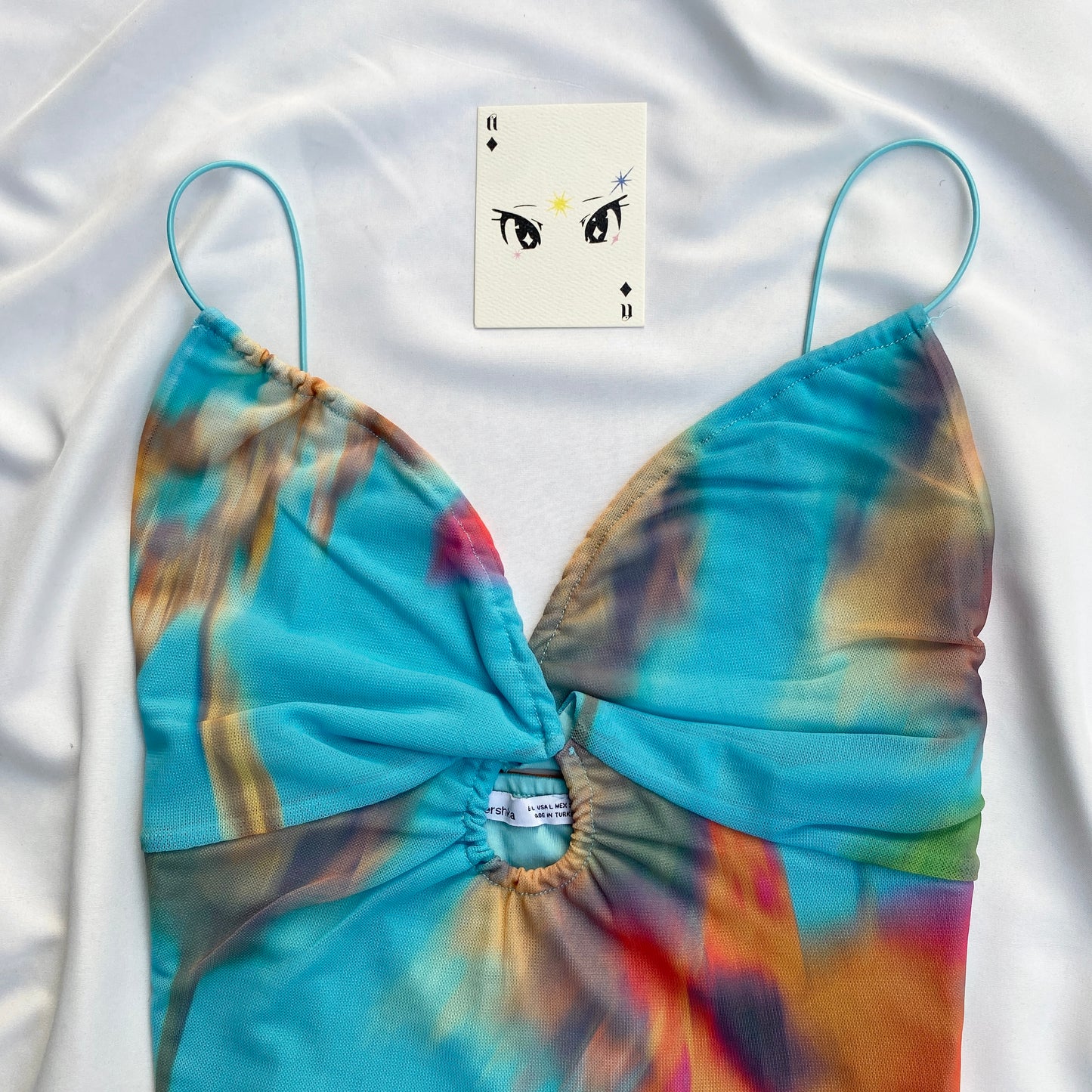 BLUE TOP FROM BERSHKA (Bust : 34-36, Upper Waist : 28-32)
