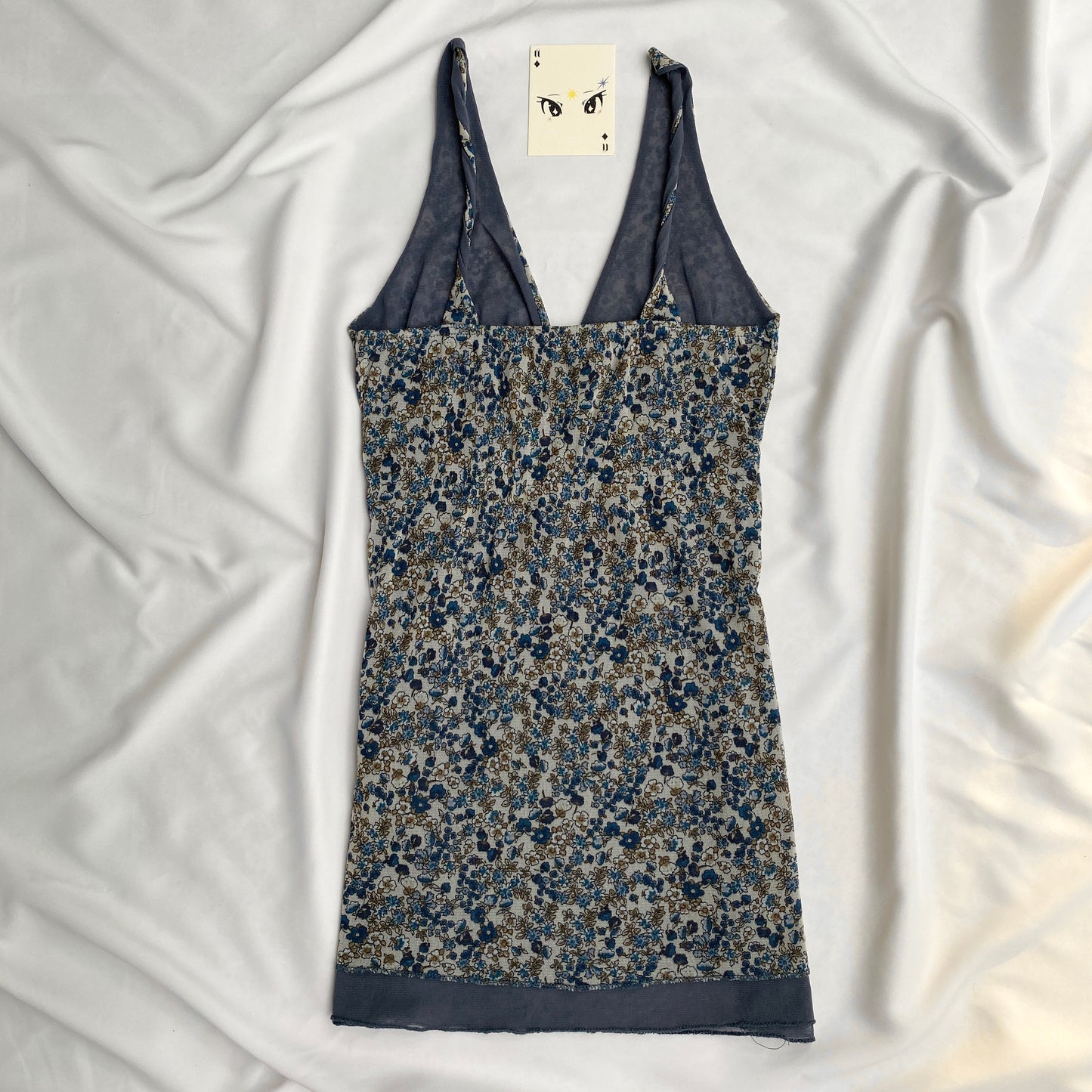 BLUE FLORAL TOP (Bust : 28-32, Upper Waist : 24-28)