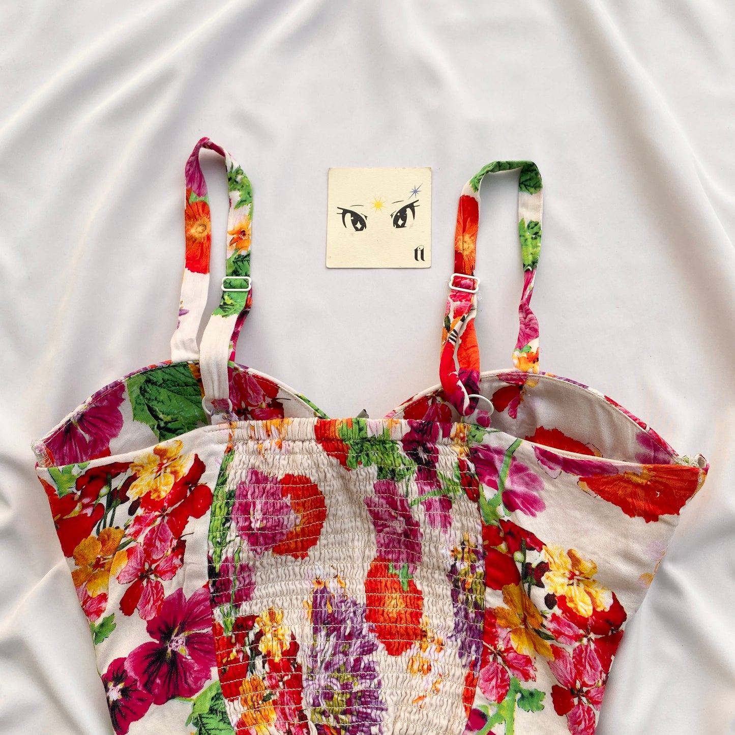 FLORAL BUSTIER TOP (M/L)