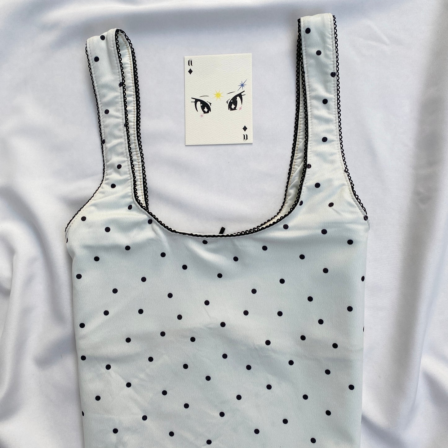 POLKA DOT TANK TOP (Bust : 28-32, Upper Waist : 24-28)
