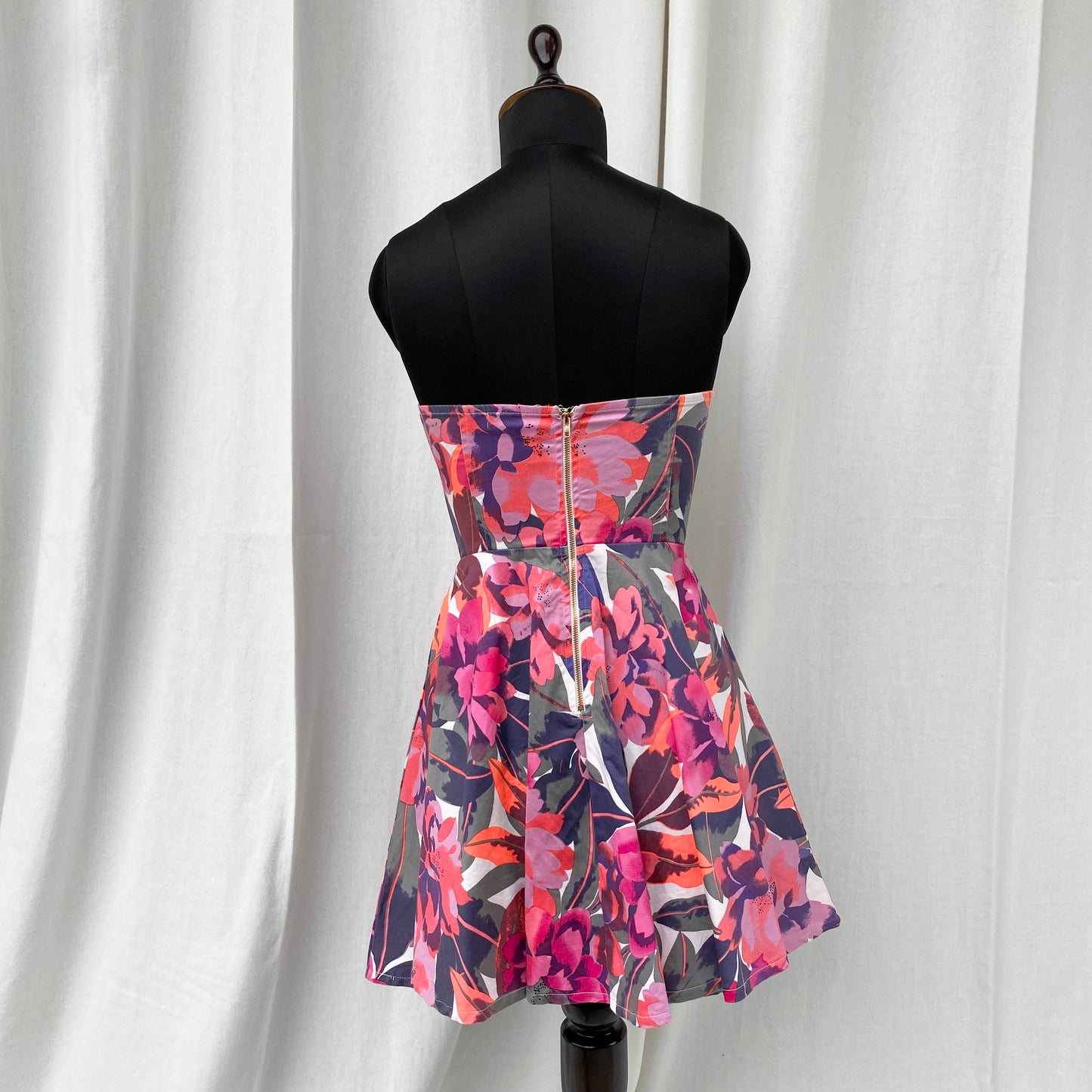 FLORAL CORSET DRESS (Bust : 30-34, Upper Waist : 24-26)