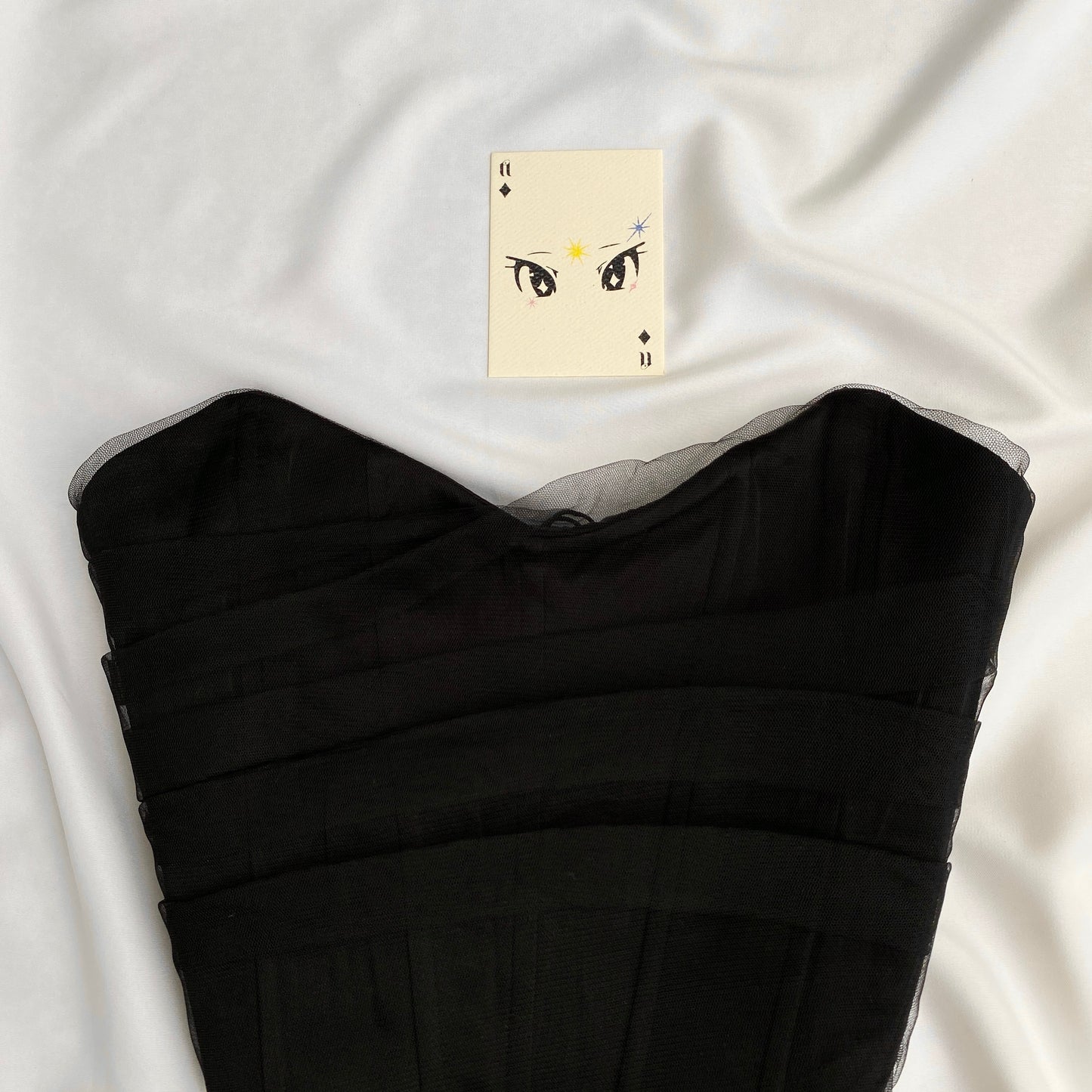 BLACK RUCHED CORSET FROM ZARA (Bust : 28-32, Upper Waist : 24-26)