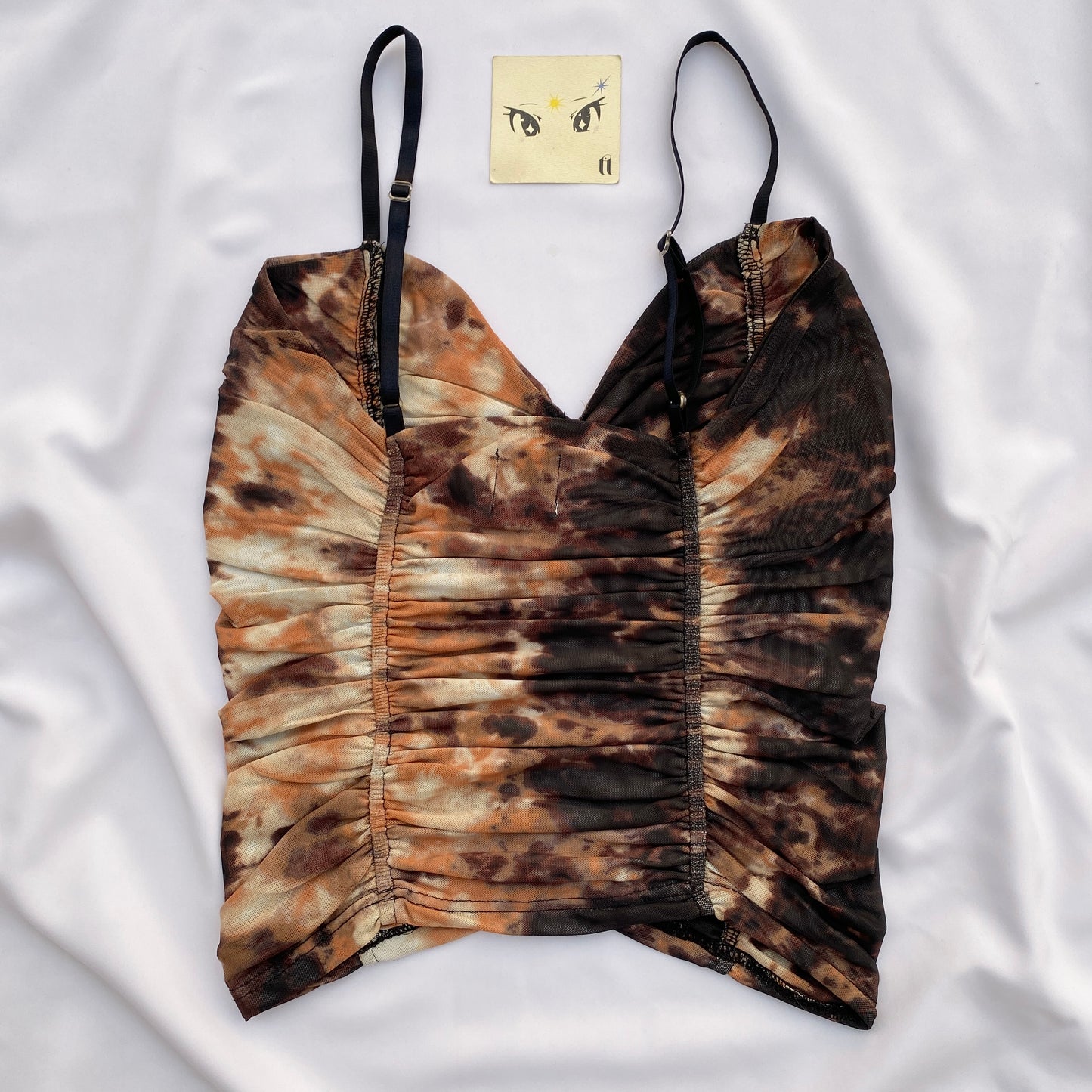 BROWN TIE DYE TOP FROM PRINCESS POLLY (XS/S)