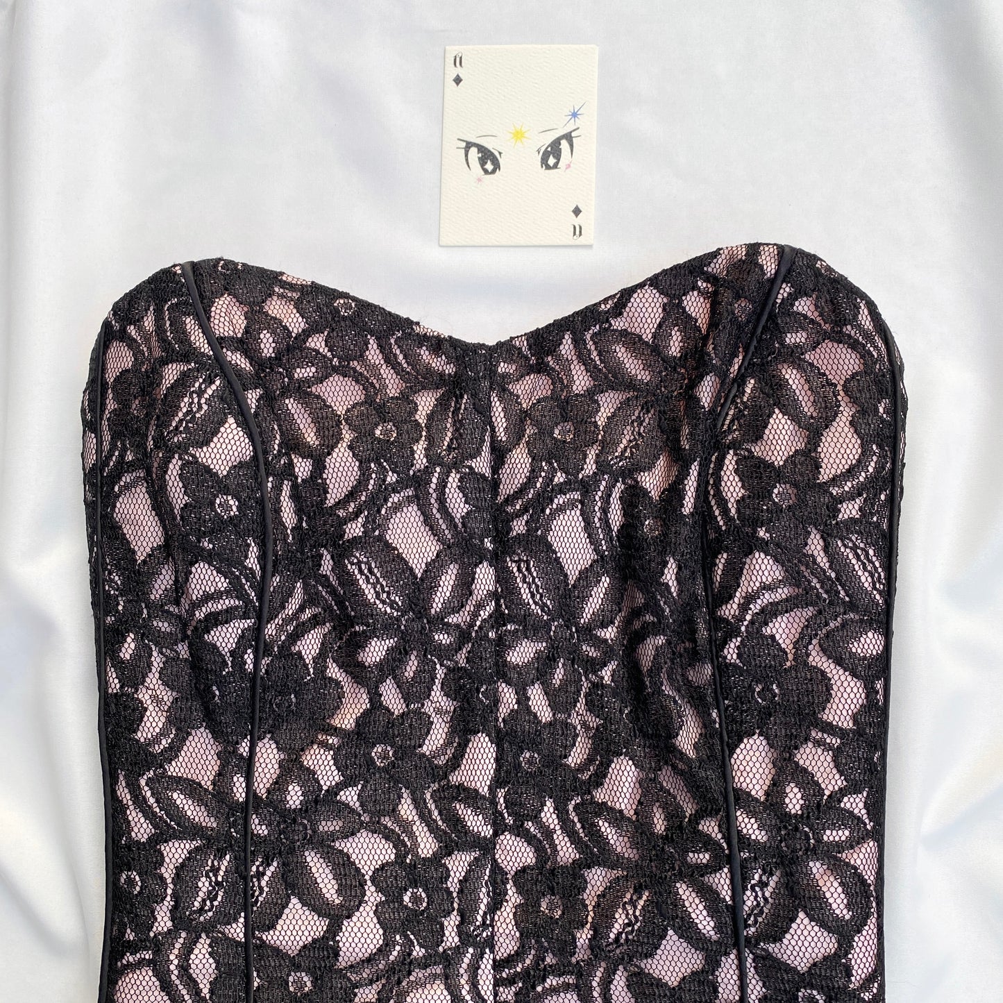 BLACK LACE CORSET (Bust : 32-34, Upper Waist : 27-29)
