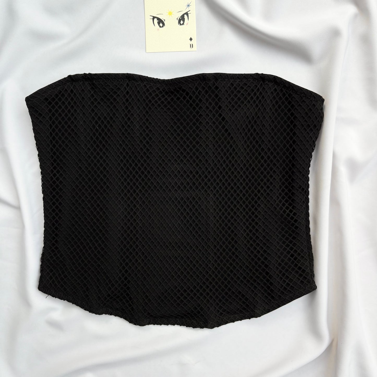 BLACK FISHNET CORSET FROM GLASSONS (Bust : 30-34, Upper Waist : 26-30)
