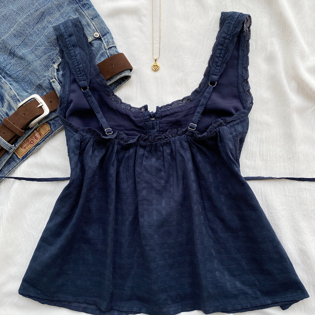NAVY BLUE TOP (Bust : 30-34, Upper Waist : 24-28)