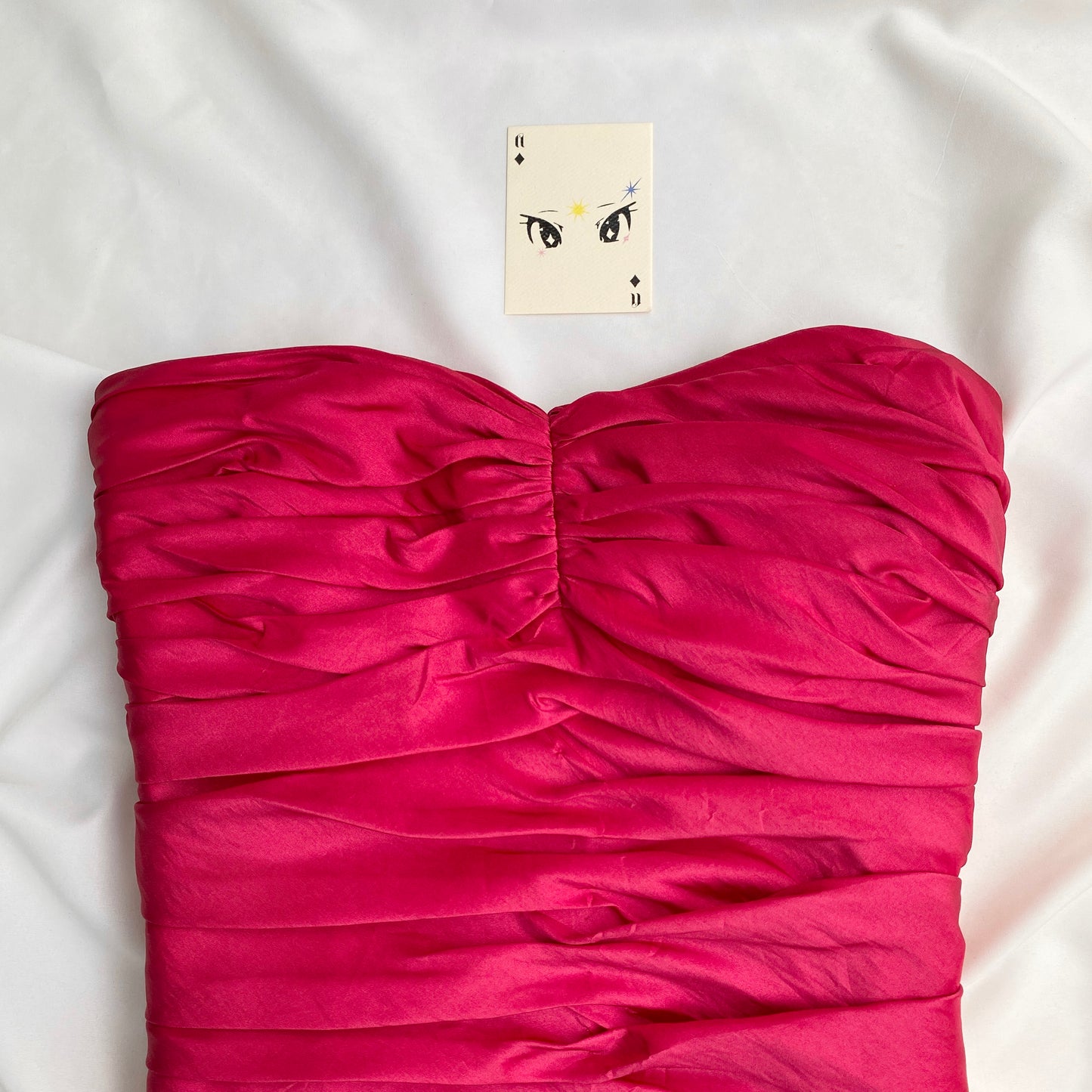 PINK RUCHED CORSET (Bust : 32-34, Upper Waist : 28-30)